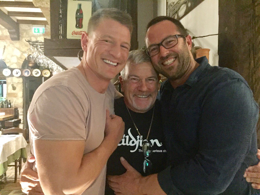 In Budapest for the shooting of the wonderful 'Jamestown 'and meet Phil and Sully from 'Strike Back' dear friends