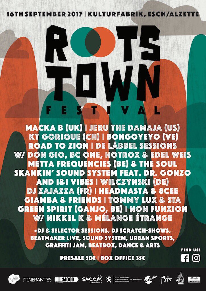 16TH SEPTEMBER 2017 #Kulturafabrik #Luxemburgo #ROOTSTOWNFESTIVAL #Reggaemusic #HipHop Venezuela 🇻🇪 Represent