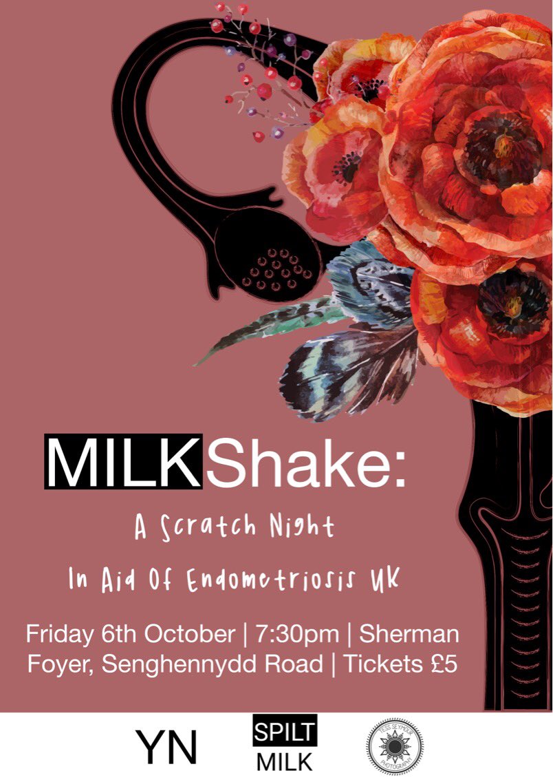 SpiltMilkCdf's tweet image. Our beautiful and powerful poster created by @TSBehindTheLens for our event 'MILKshake' in aid of @EndometriosisUK . #Charity #poster