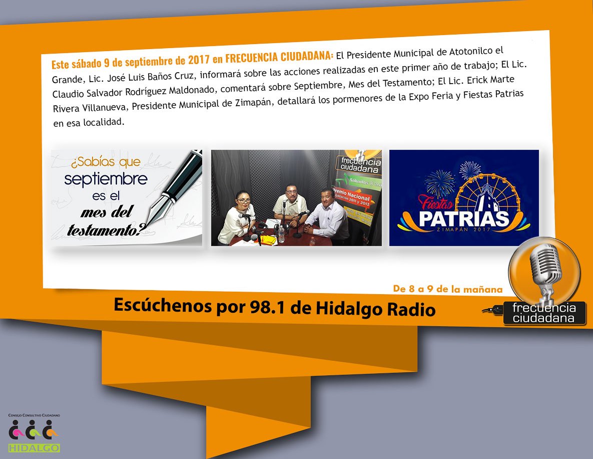 FrecuenciaCCCH's tweet photo. Escucharnos por @RedHidalgoRadio https://t.co/aUNCWXTNIh
