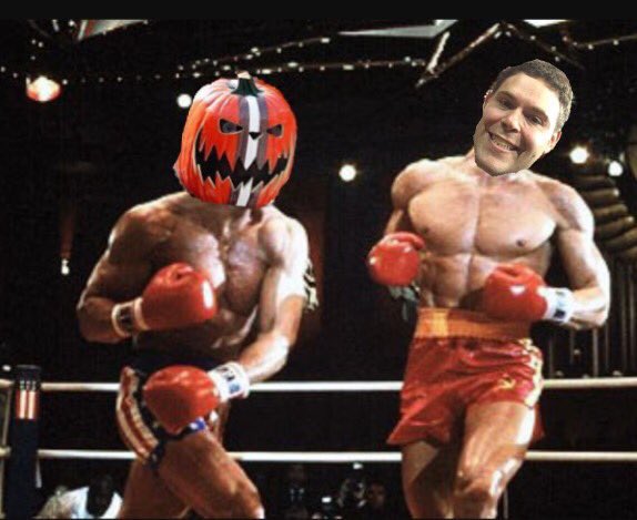 PumpkinNation's tweet photo. I am OFFICIALLY challenging @HammerNation19 to a celebrity boxing match w/ @reflog18 as my mngr!

RT if you'd like to see this happen! 🎃v⛸ https://t.co/A8IbTqWWmx