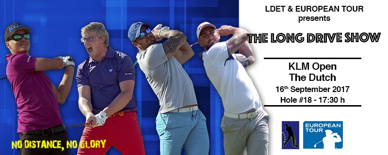 LDET brings the Long Drive show to the European Tour. 4 of the best 🇪🇺 hitters will be next Saturday 23 at the <a href="/KLMOpen/">KLM Open</a> <a href="/GolfTheDutch/">Golfcourse The Dutch</a>  🔝💪🏌️