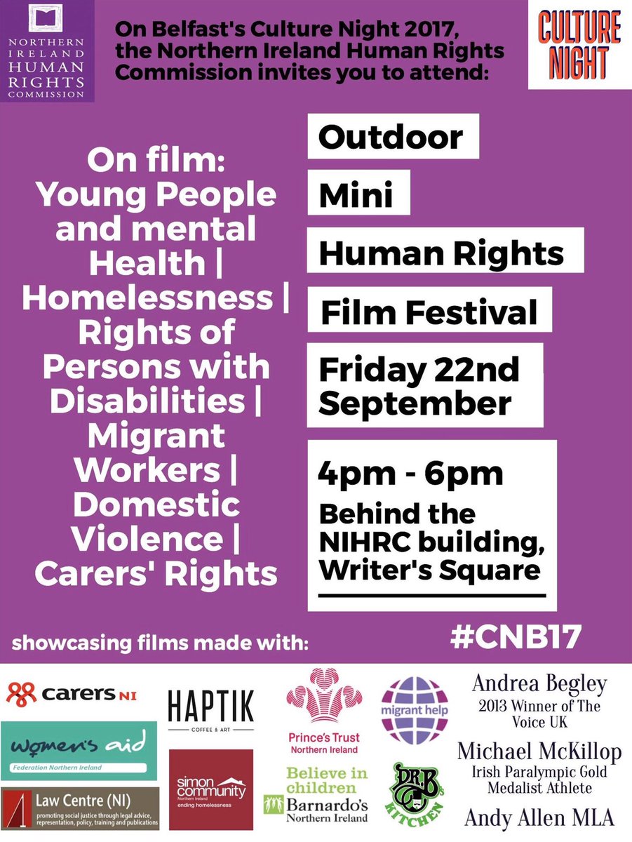 CQTrust's tweet image. @NIHRC bringing their own human rights film festival action to #CNB17 - watch and learn! #weCNBmore