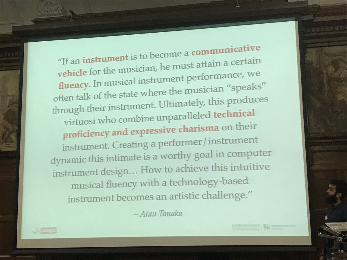 ClowesLeon's tweet photo. Musical expression has been a theme of @InMusicConf #inmusic17 and @GranieriNiccolo begins his session with a great quote from @atautanaka https://t.co/5UgiTMNrQY