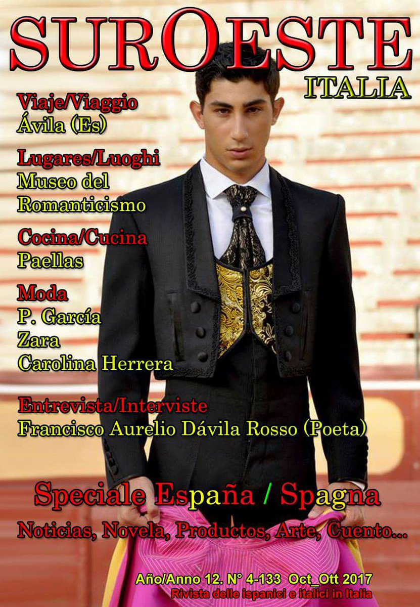 Un honor poder estar como entrevistado especial del número de Octubre, de la revista italovenezolana argentina Internacional SUROESTE ITALIA