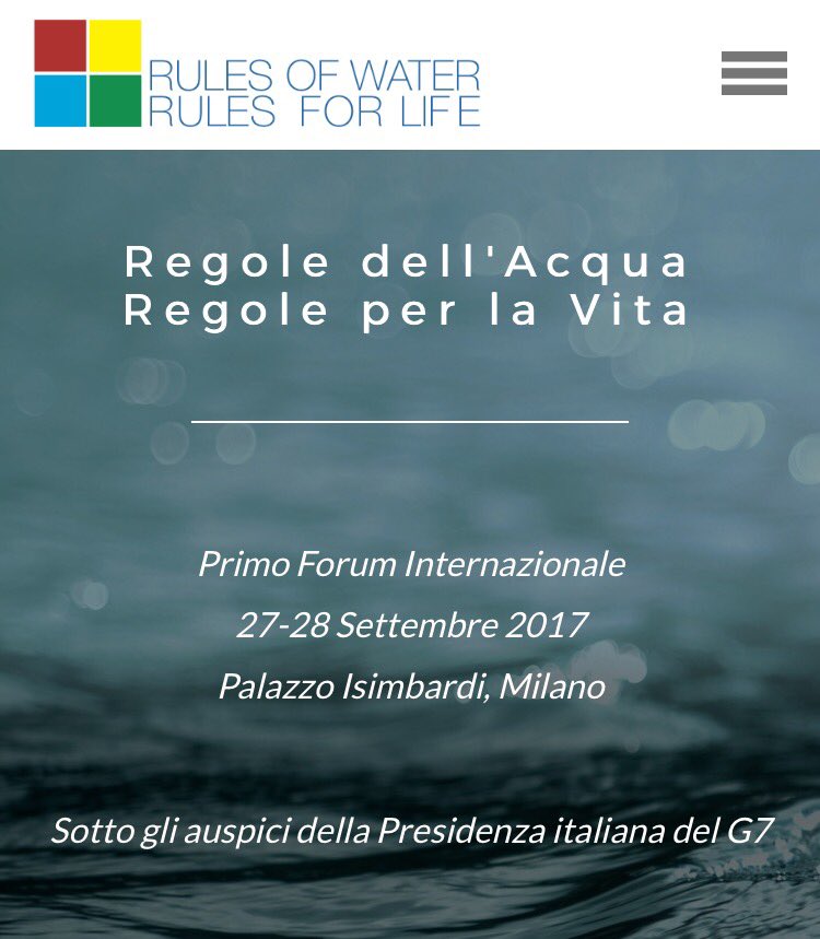 UTILITALIA's tweet photo. Acqua come bene giuridico ed elemento chiave per lo sviluppo sostenibile. Utilitalia a 'Rules of water rules for life' a Milano. https://t.co/YvHMc7zIOn