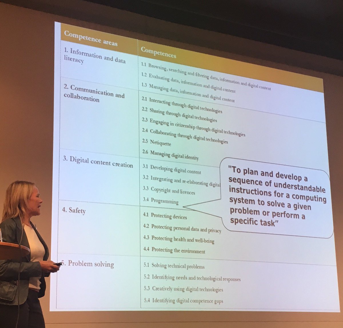 hejasommar's tweet photo. Riina Vuorikari, Joint Research Center - European Commission, presenterar DigComp 2.0 och definitionen av digital kompetens i den. https://t.co/VpW2eiDRTe
