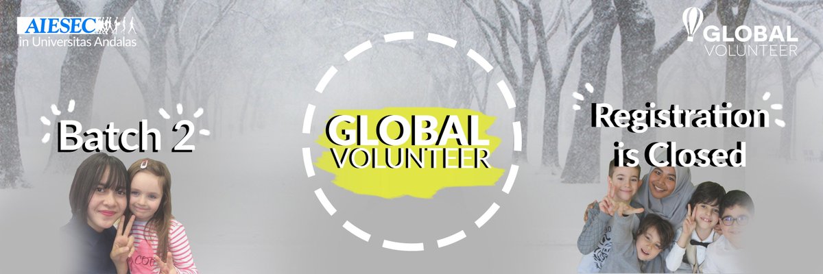 Hi AIESEC!
Registrasi global volunteer untuk Batch 2 sudah ditutup. Tunggu kita di batch selanjutnya!
Register here: aiesec.or.id