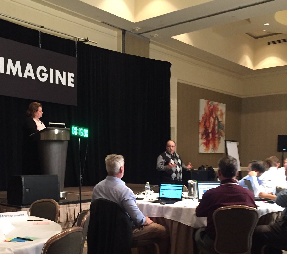 Jeff Metersky from LLamasoft <a href="/LLamaNews/">Coupa Supply Chain, powered by LLamasoft</a> gives the group some background on Supply Chain IMPACT! game before we play! #Imagine2030