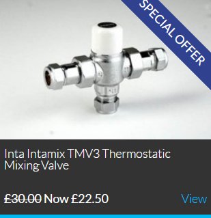 Probably the best value Inta #TMV2 / #TMV3 approved thermostatic mixing valve available? £22.50 plus VAT &amp; delivery.
commercialwashroomsltd.co.uk/products/comme…
