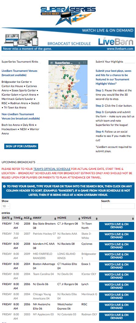 LiveBarn's tweet image. Broadcasting @SuperSeriesAAA #BostonBreakout - visit broadcast schedule for complete list of Live &amp;amp; On Demand games! broadcast.livebarn.com/index.php/supe…