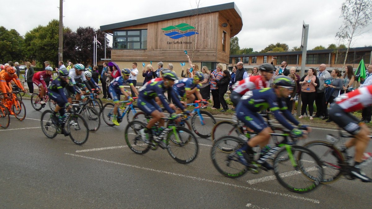 Suffolk Coastal staff turn out in strength to support the <a href="/TourofBritain/">Lloyds Tour of Britain</a> as it passes our headquarters in Melton!