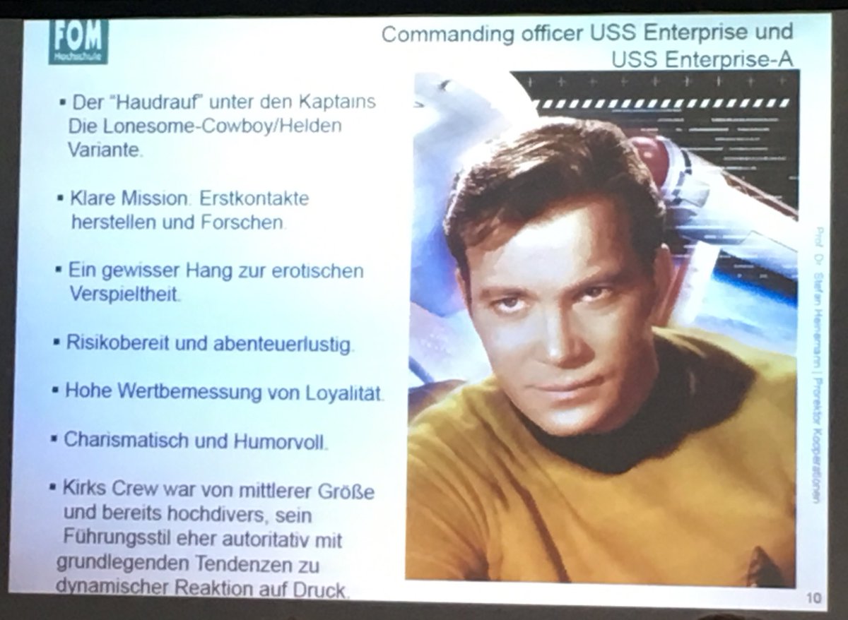 BirgitCarnatz's tweet photo. In Star Trek werden #Leadership, #Diversity und #HR erkennbar. Prof Dr Heinemann Verknüpfungen auf. #CGN2017 https://t.co/0ojT9aMLTc