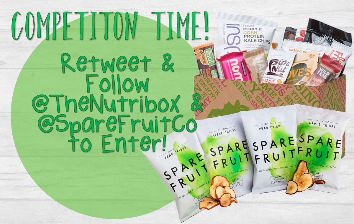 sparesnacks's tweet photo. 🎉Enter our #competition this month with @thenutribox to #win one of their boxes &amp;our tasty crisps! RT&amp;Follow us both #freebieFriday #comp🍏🍐🎉 https://t.co/YhdxHeh1cB