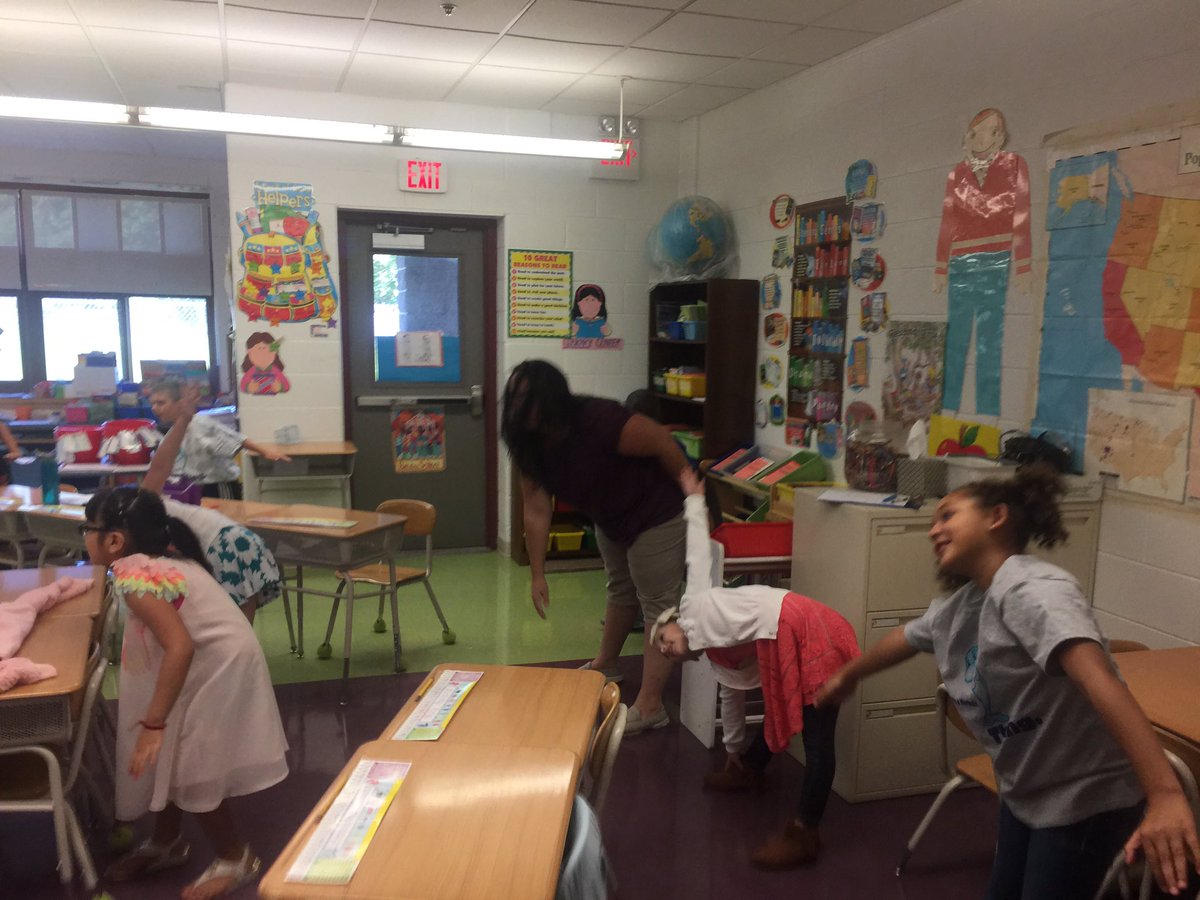 Mrs Beverly's class stretching themselves to learn!