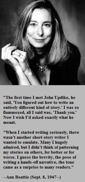 Happy birthday, Ann Beattie! 