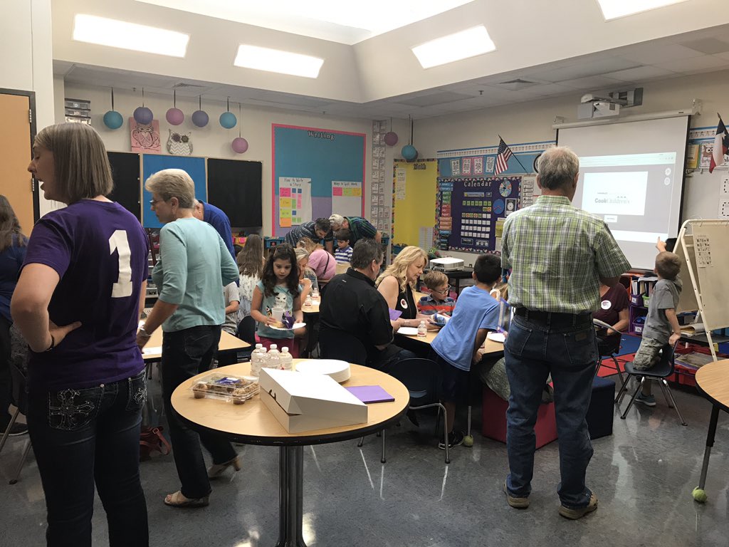 Grandparents Day breakfast with 1st Grade