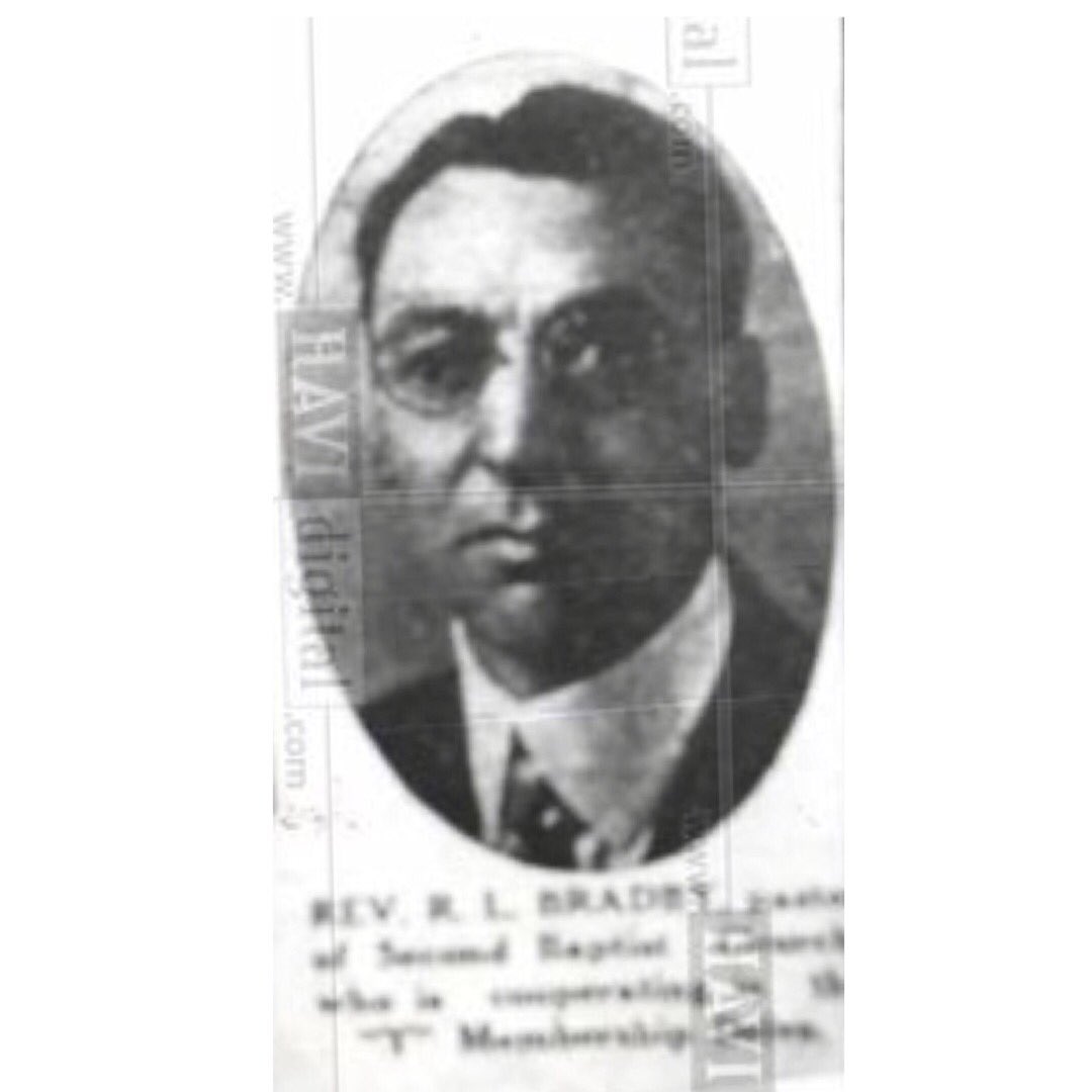 Reverend Robert L. Brady was the pastor of Second Baptist Church in Black Bottom from 1910-1946. His past away suddenly in 1946.