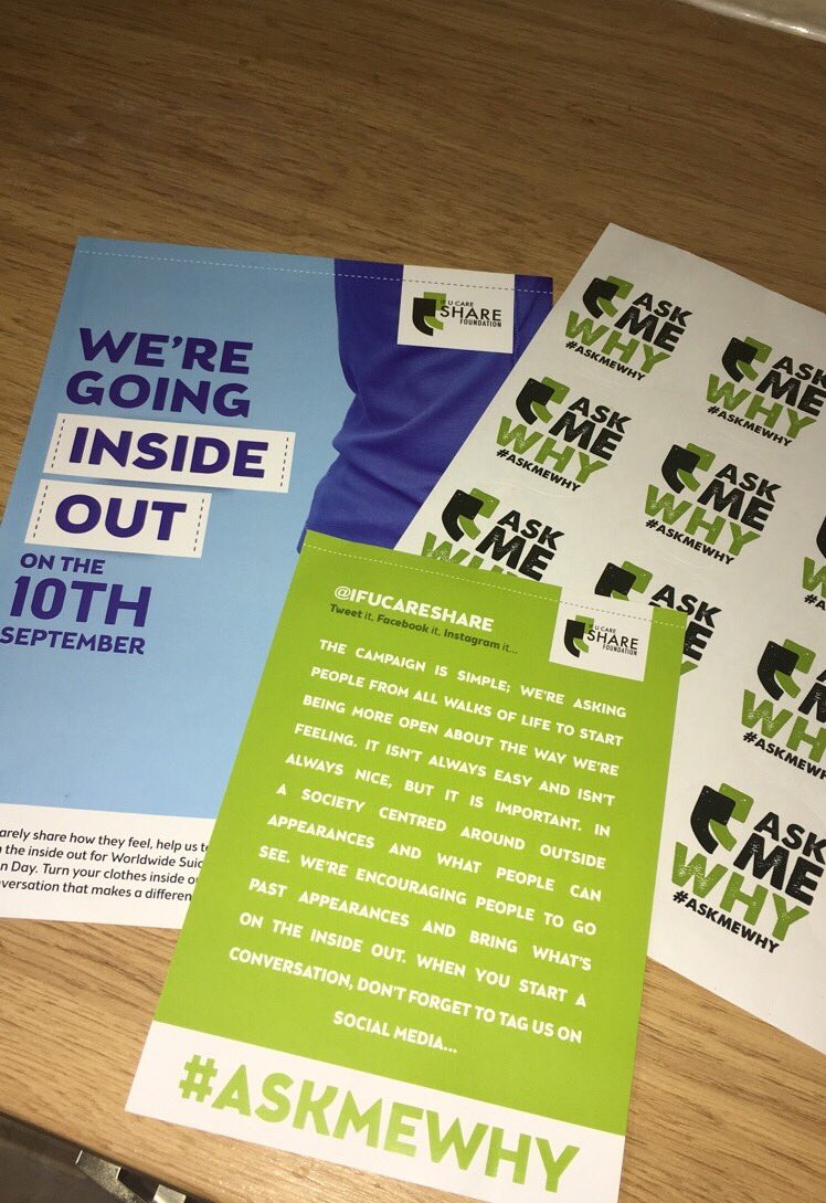 sarahaggerxx's tweet photo. This sunday we are going 'inside out' with @IFUCARESHARE in memory of Zoe Tynan💙 #ZOnEintotalking #askmewhy https://t.co/WBcZnnCUv0