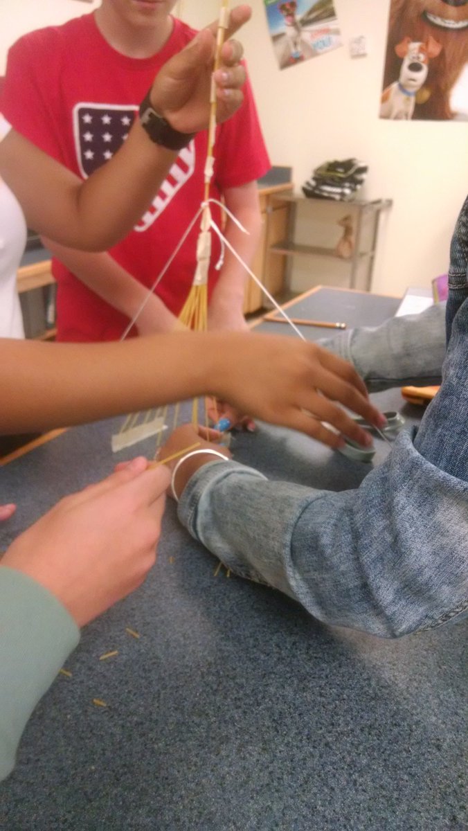 Spaghetti challenge team building in 8th grade FACS