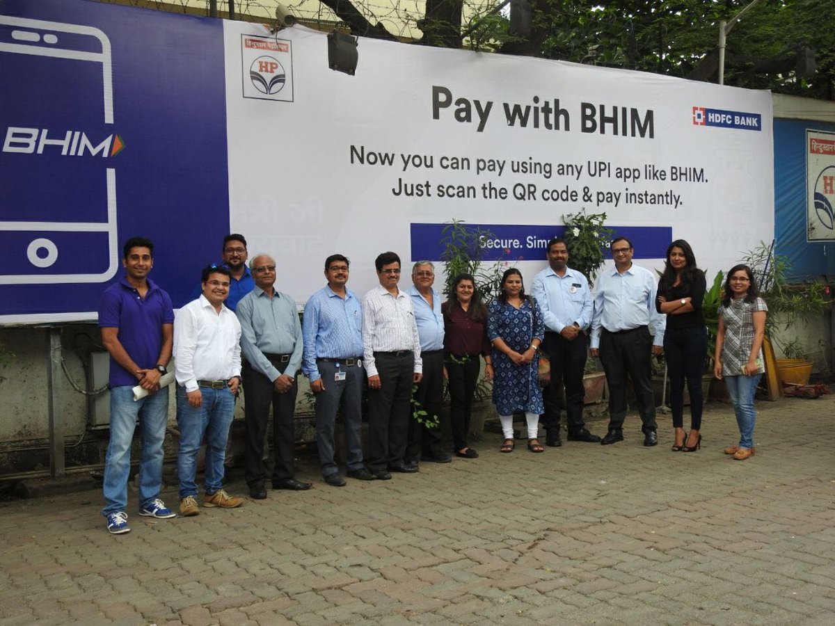 HPCL's tweet photo. Launch of @BHIM application in various RetailOutlets @HPCL in Mumbai. #LessCashLess
@dpradhanbjp @AshutoshJindalS @aloktripathi74 @pcraindia https://t.co/W0J6oiWf36