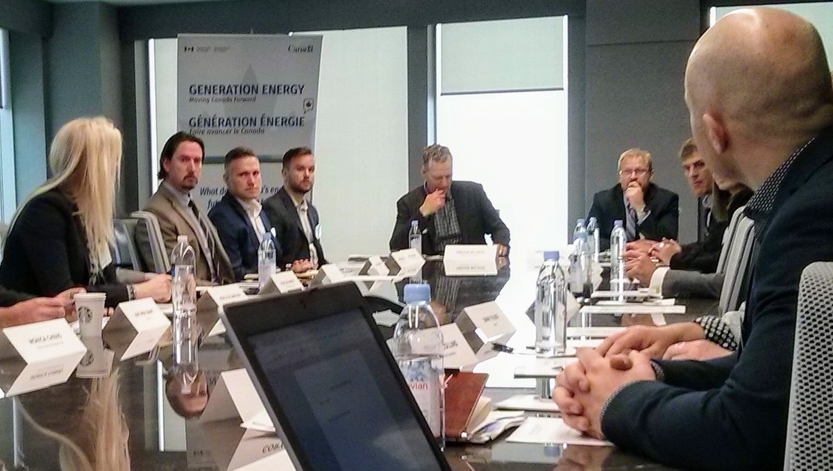 NRCan's tweet image. Industry representatives discussed future of oil and gas at #GenEnergy roundtable with @CanadaWestFdn and @OilGasCanada in #Calgary