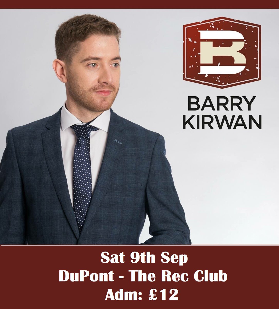 DuPontRecClub's tweet photo. Barry Kirwan @bazkirwan appearing at the DuPont Rec Club, Derry @DuPontRecClub
Saturday 9th September
Adm: £12 https://t.co/XwBRl2v2Yn