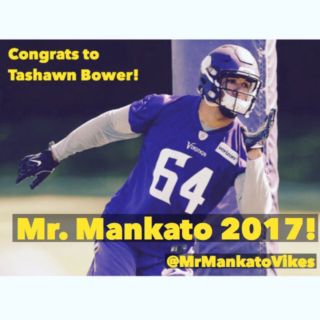 Congratulations to <a href="/TashawnBower/">Tashawn Bower</a> -- #MrMankato 2017! 

From undrafted to the penthouse, baby!