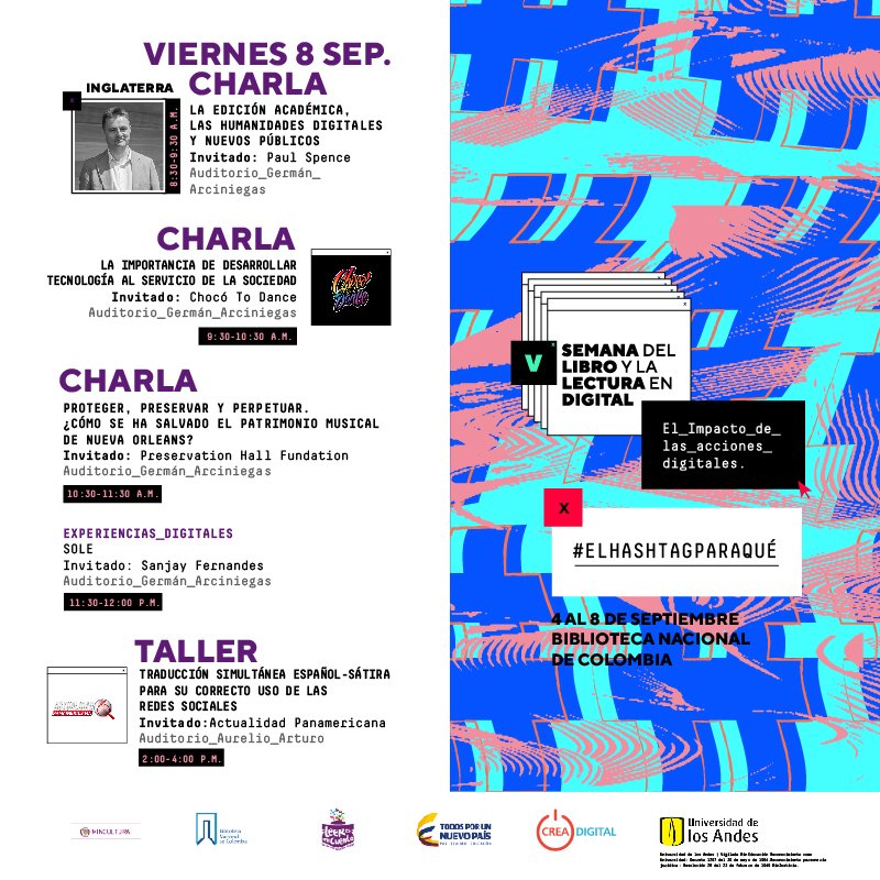 BibliotecaNalCo's tweet photo. Hoy 8 de sep. 11:30 am En la #SemanaLibroDigital conoce la experiencia digital SOLE con Sanjay Fernandes. https://t.co/SOWMlghGm8