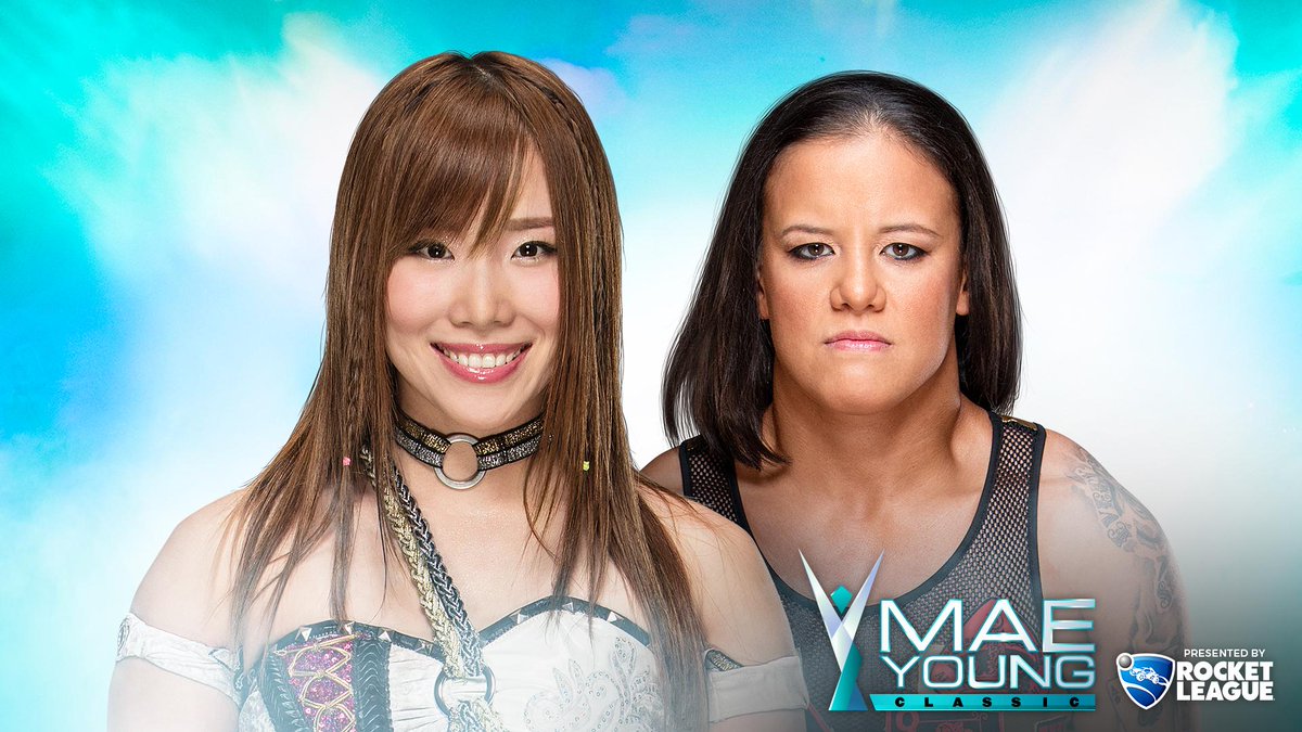 WWE's tweet photo. The FINALS of the @WWE #MaeYoungClassic take place THIS TUESDAY in Las Vegas as @KairiSaneWWE meets @QoSBaszler! https://t.co/f9KN30YKq3 https://t.co/RNRjUehe0v