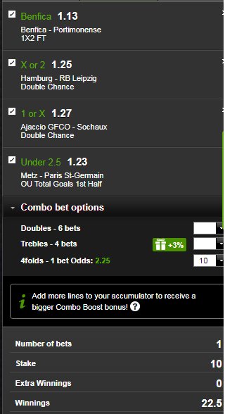 This is our bet for today's games! ❤️if you are on and let's have a winner!