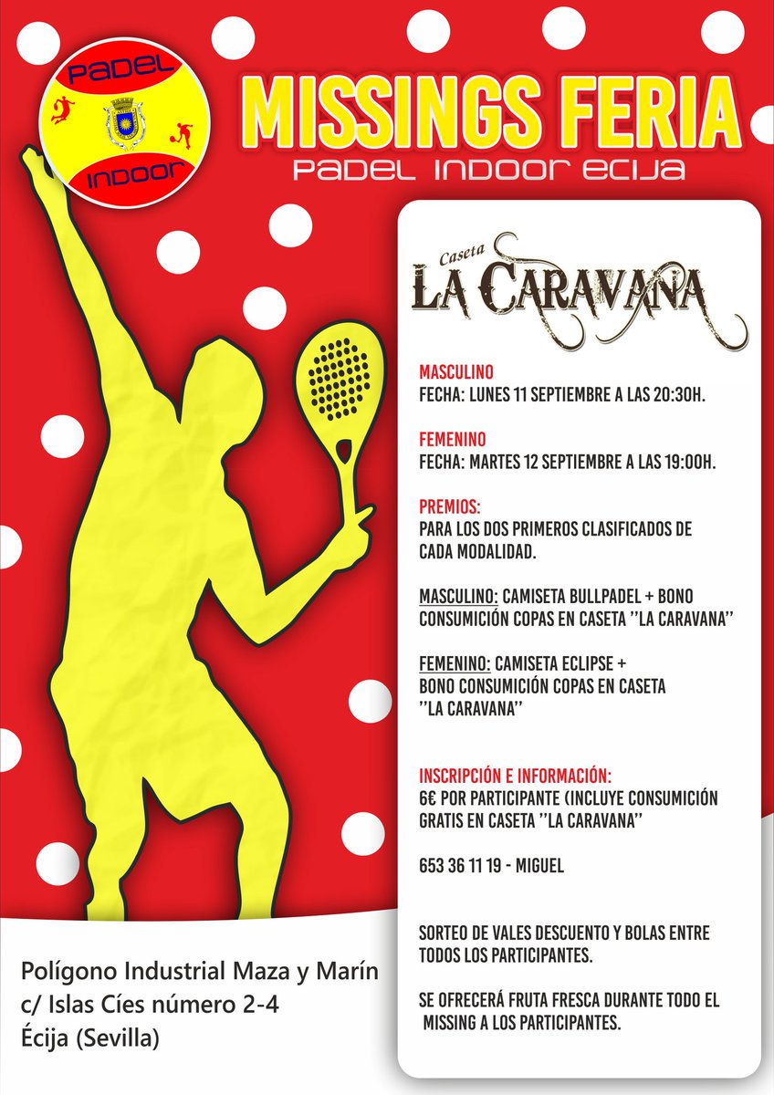 Antes de feria...🎾🎾🎾
No te lo pierdas❗❗👍👍