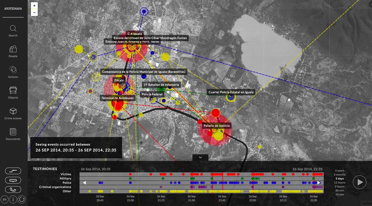 LAWGaction's tweet photo. This visual interactive platform "highlights inconsistencies in the government’s account of the events" #Ayotzinapa https://t.co/wuFiF2lNft https://t.co/qPlctvmrlJ