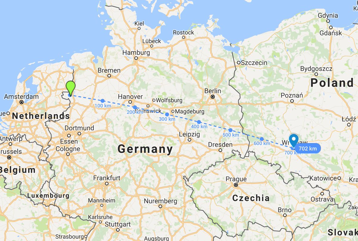 Ground breaking world record! #LoRaWAN packet received at 702 km distance. thethingsnetwork.org/article/ground… #LoRa