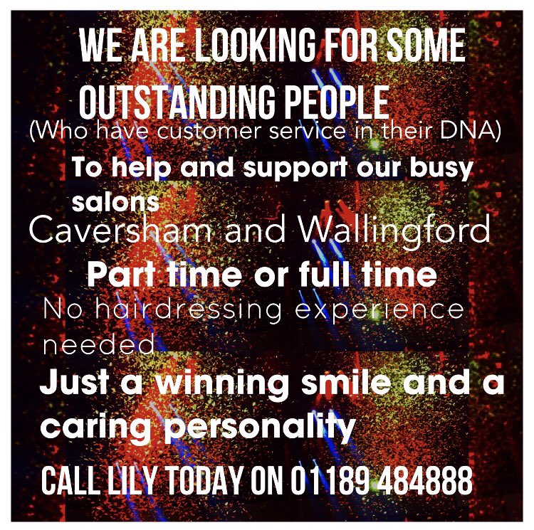 We are looking for outstanding people to help and support our busy salons.  Email us at
Caversham@indigorye.com
Wallingford@indigorye.com