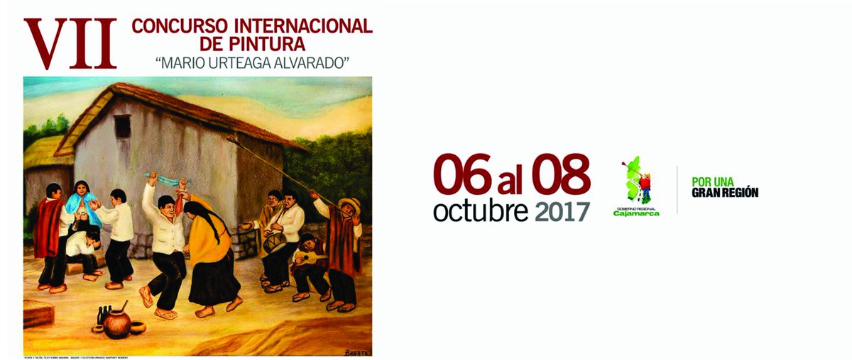 gob_reg's tweet photo. #VIIConcursoInternacionalDePintura #MarioUrteagaAlvarado, del 6 al 9 de octubre en homenaje a #BAGATE
#PorUnaGranRegión https://t.co/RwjMqyKX6X