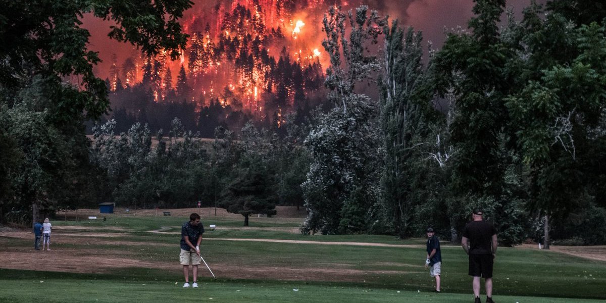 Independent's tweet photo. This picture completely sums up America right now https://t.co/FqhBF1Fbjq https://t.co/wIfYOdHtBK