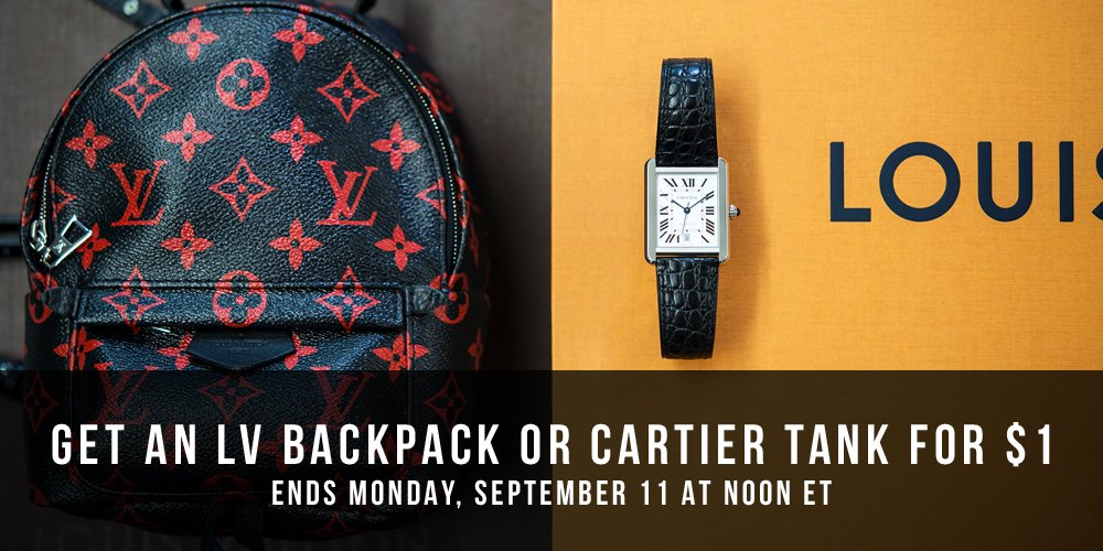 1 Weekend Only: Get an LV Backpack or Cartier Watch for $1 - StockX News