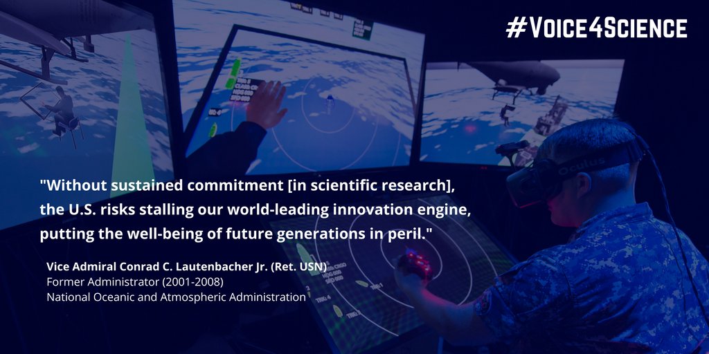 Vice Adm. Lautenbacher: #Science benefits all of us, & we need science to make our #nation thrive ow.ly/sClN30eZy9Y #Voice4Science