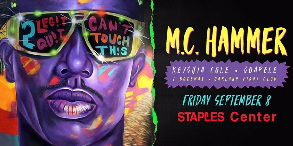 #NEWS All generations ! All People ! All #Love ! #Hammertime25 #Sept8 #StaplesCenter Let's Get it Started!! <a href="/MCHammer/">MC HAMMER e/acc</a> 🙌🏾💯😎@KeyshiaCole