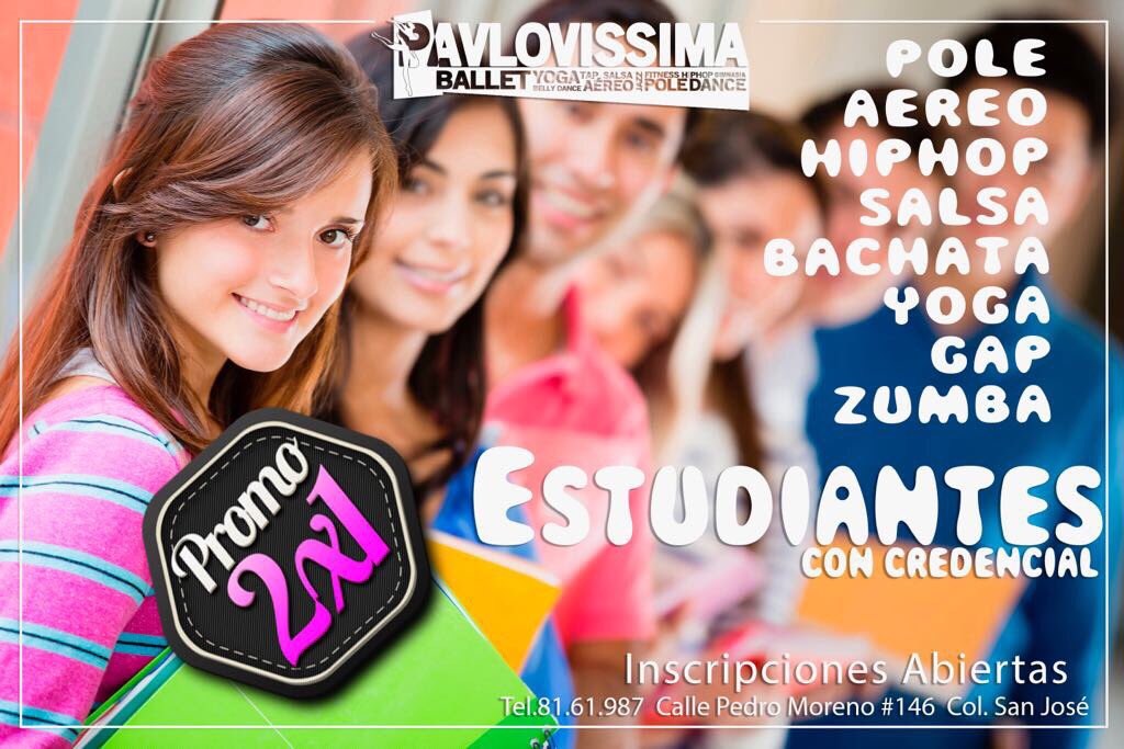 ESC_ANAPAVLOVA's tweet photo. Promoción ESTUDIANTES! 2x1  ven por tu clase muestra! https://t.co/OgZ0BdbTx0