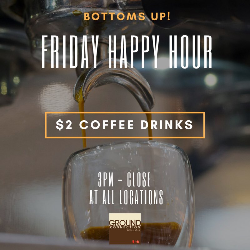 GroundConnectNJ's tweet photo. It's Fri-nally Happy Hour!!! ☕️ https://t.co/1CbhMsenQk