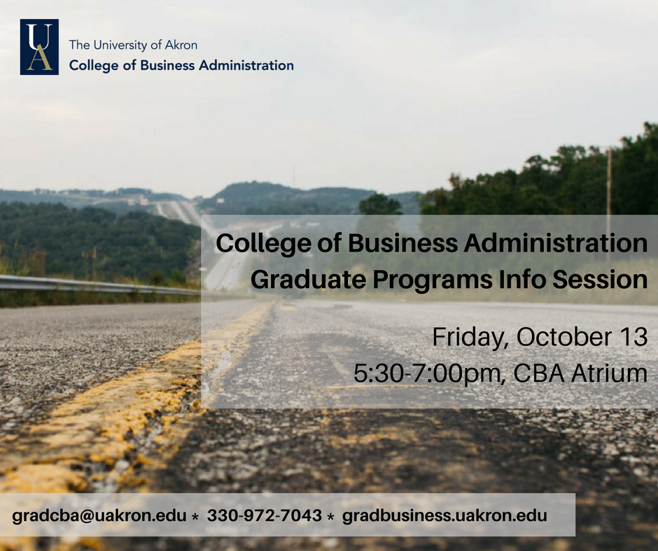 uakronbusiness's tweet photo. What's your destination? Come to the next #gradbusiness info session to learn how we can help you take the next step https://t.co/VhuoOwRYGw https://t.co/djZuXRjeIf
