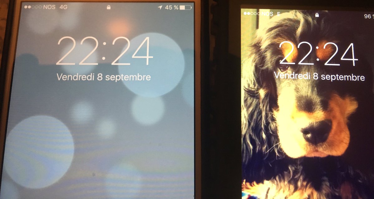 bnevesds's tweet photo. A gauche @Orange_France (iPh 6+), à droite @freemobile (iPh 6S): les deux en #roaming au #Portugal chez @NOS PT 4G vs E #byebyeFree https://t.co/C2QpUQNnht