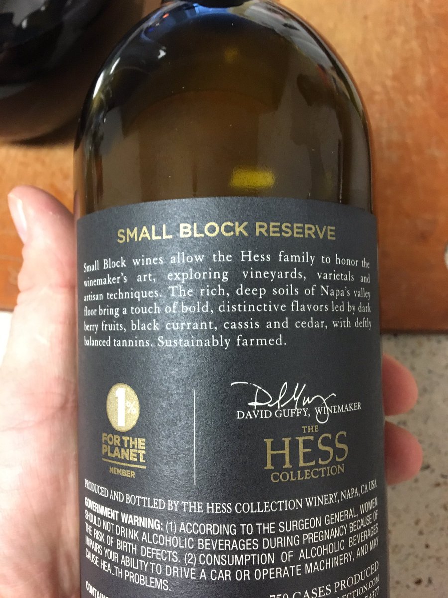 bigred3xxx's tweet photo. Tonight's wine 2012 Small Block Reserve Cab from @TheHessCollection #TheHessCollection #Napawines https://t.co/ju6SJ3Pd2n