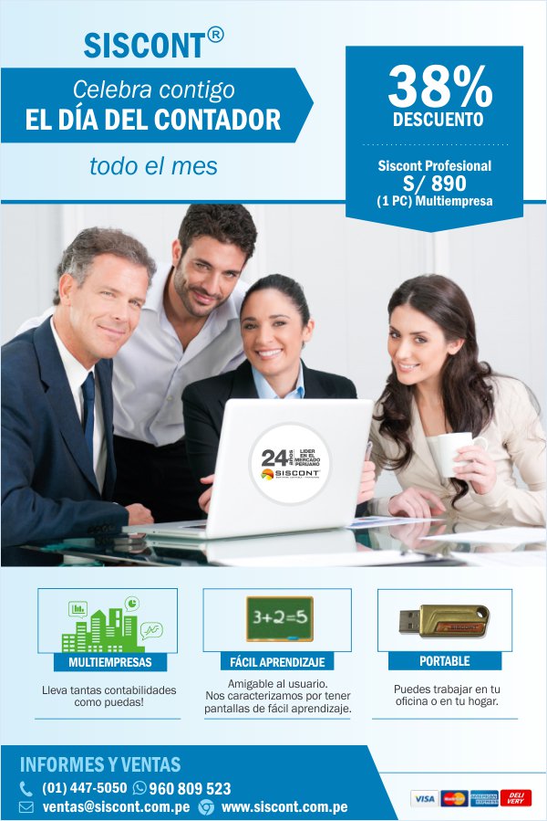 SiscontPeru's tweet photo. #Siscont Celebra el Día del Contador todo el Mes! #Sunat https://t.co/L9XH9Y3dKz