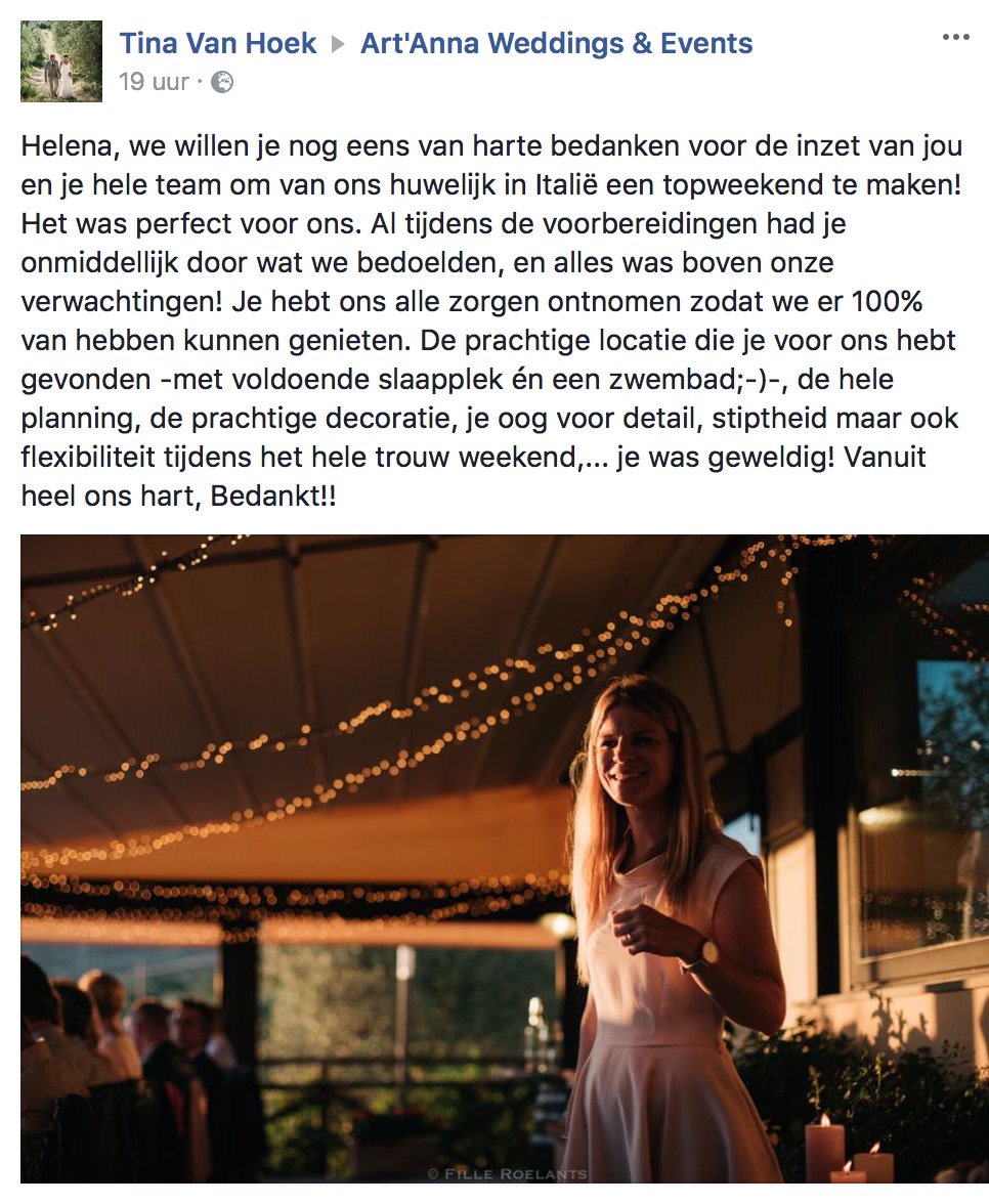 I love Fridays especially when I receive a great review from a happy couple. Enjoy the weekend. ©<a href="/FilleRoelants/">Fille Roelants</a> #ilovemyjob #helloweekend