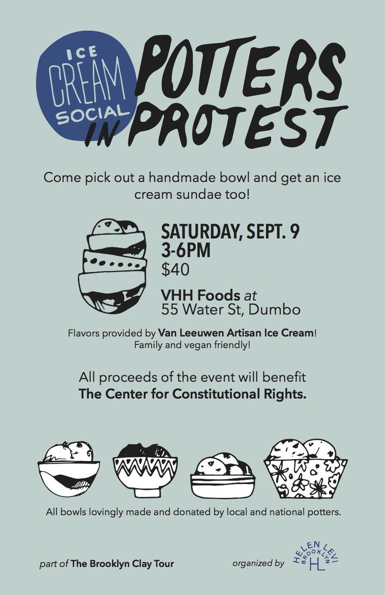This Saturday VHH Foods is hosting an Ice Cream Social for <a href="/helenlevi/">Helen Levi</a> &amp; #PottersinProtest!!