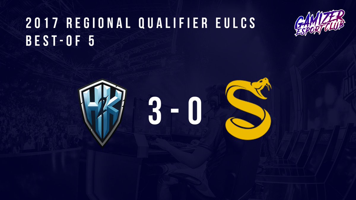 GamizerEsport's tweet photo. [#EURegionalQualifier]

Demain nous aurons le droit au BO5 opposant les @H2KGG au @UnicornsOfLove ! 

Victoire des H2K 3-0 vs @Splyce ! https://t.co/zFhlev9e4R