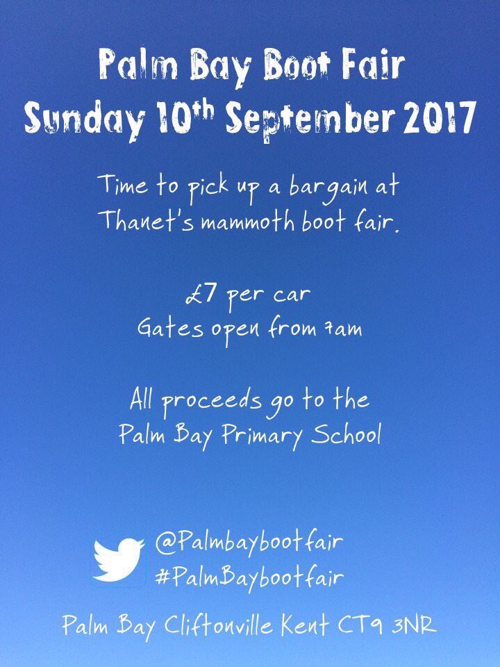 Palm Bay Boot Fair on Twitter "Boot fair this Sunday 10th September